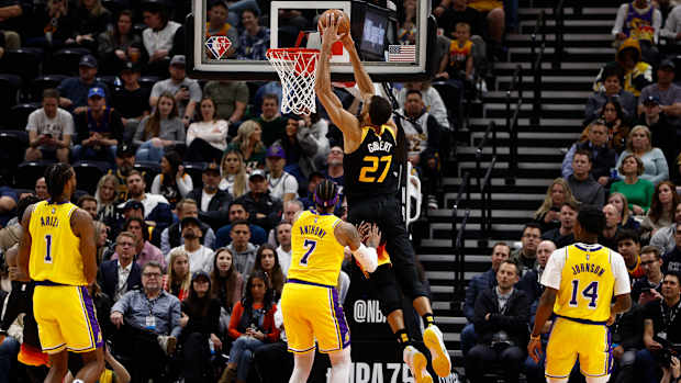 trevor ariza carmelo anthony stanley johnson rudy gobert utah jazz